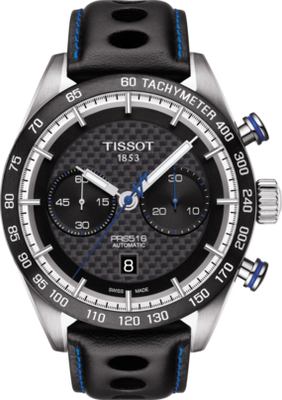 Horlogeband Tissot T1004271620101 / T610044077 Leder Zwart 22mm