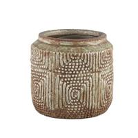 PTMD Reva Groen keramiek pot modern design rond M