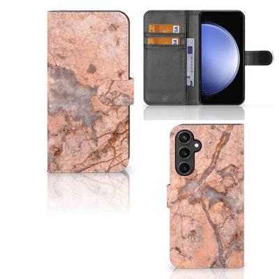 Samsung Galaxy S23 FE | Bookcase | Marmer Oranje