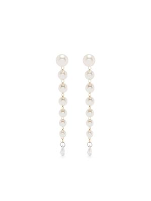 Mizuki boucles d'oreilles Sea of Beauty en or 14ct serties de diamants et de perles