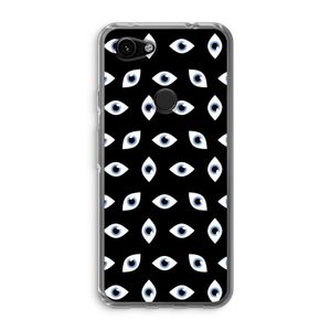 Eyes pattern: Google Pixel 3a Transparant Hoesje