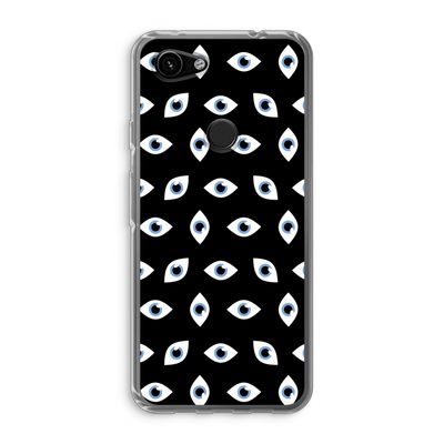 Eyes pattern: Google Pixel 3a Transparant Hoesje
