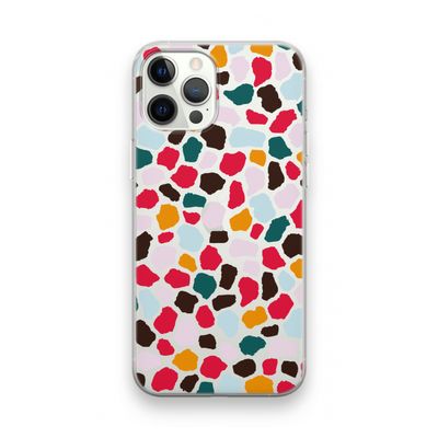 Colored Giraffe: iPhone 12 Pro Transparant Hoesje