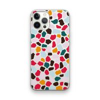 Colored Giraffe: iPhone 12 Pro Transparant Hoesje