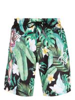 Philipp Plein short de bain à fleurs - Vert