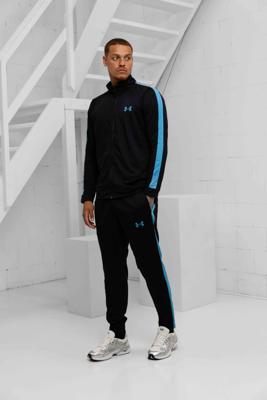 Under Armour Rival Knit Trainingspak Heren Zwart/Blauw - Maat S - Kleur: ZwartBlauw | Soccerfanshop