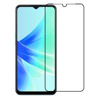 Basey OPPO A17 Screenprotector Tempered Glass Full Cover - OPPO A17 Beschermglas Screen Protector Glas - thumbnail