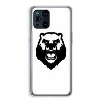 Angry Bear (white): Oppo Find X3 Transparant Hoesje