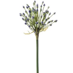 Allium/Sierui kunstbloem - losse steel - blauw - 70 cm - Natuurlijke uitstraling