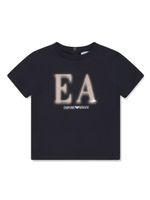 Emporio Armani Kids Katoenen T-shirt met logoprint - Blauw - thumbnail