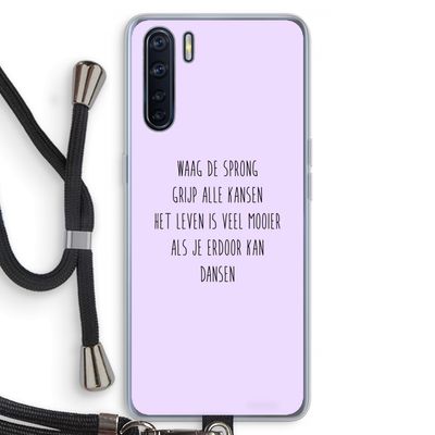 Sprong: Oppo A91 Transparant Hoesje met koord