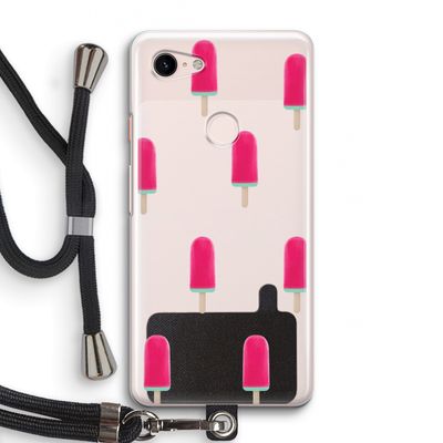 Waterijsje: Pixel 3 Transparant Hoesje met koord