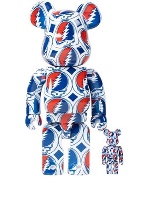 MEDICOM TOY x Grateful Dead figurines BE@RBRICK Steal Your Face 100% + 400% - Blanc