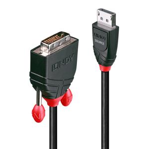 LINDY 41493 DisplayPort-kabel DisplayPort / DVI Adapterkabel DisplayPort-stekker, DVI-D 24+1-polige stekker 5.00 m Zwart