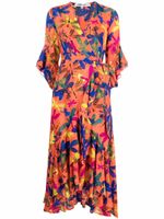 DVF Diane von Furstenberg robe portefeuille Jean Miami Libellule imprimée - Orange