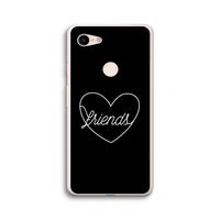 Friends heart black: Google Pixel 3 XL Transparant Hoesje