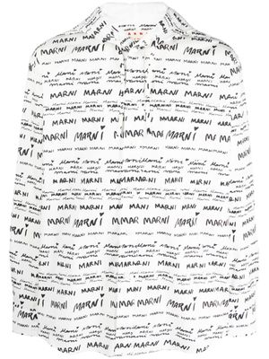 Marni chemise Mega-Marni en coton à capuche - Blanc