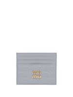 Miu Miu porte-cartes à logo embossé - Gris