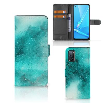 Hoesje OPPO A72 | OPPO A52 Painting Blue | Portemonnee hoesje