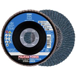 PFERD 67685116 PFF 115 Z50 SG POWER STEELOX Lamellenschuurschijf Diameter 115 mm Boordiameter 22.23 mm RVS, Staal 10 stuk(s)