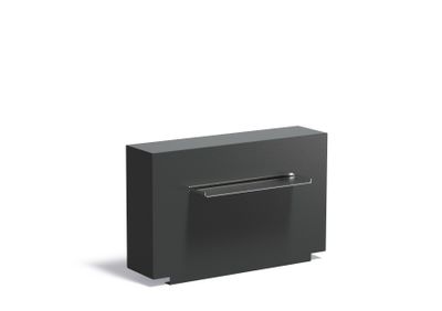 Vijvermuur aluminium vast 100x25x60cm.