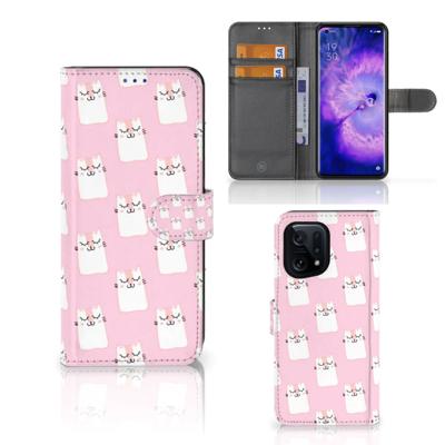 OPPO Find X5 | Telefoonhoesje | Met pasjeshouder | Sleeping Cats