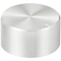 TRU COMPONENTS TC-11696476 Draaiknop Met knopmarkering Zilver (Ø x h) 25 mm x 13 mm Aluminium, Plastic 1 stuk(s) - thumbnail