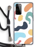 Memphis Shapes Blue: OnePlus 9 Pro Transparant Hoesje met koord