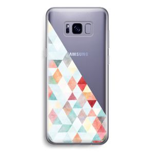 Gekleurde driehoekjes pastel: Samsung Galaxy S8 Transparant Hoesje