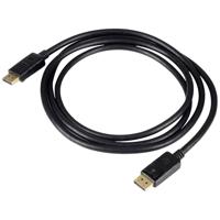 Akyga AK-AV-10 DisplayPort-kabel Aansluitkabel DisplayPort-stekker 1.8 m Zwart