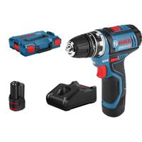 Bosch Professional GSR 12V-15 FC FlexiClick schroefboormachine +1 hulpstuk 12V 2.0Ah in L-Boxx - 06019F6001