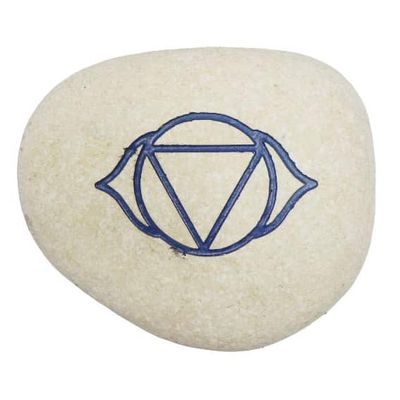 Witte Gelukssteen Derde Oog Chakra