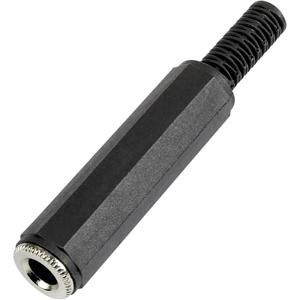 TRU COMPONENTS 595216 Jackplug 6.35 mm Bus, recht Aantal polen: 2 Mono Zwart 1 stuk(s)