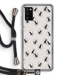 Miauw: Samsung Galaxy A41 Transparant Hoesje met koord