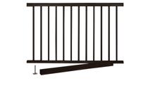 Balustrade beuken - Model 1 - Zwart - meerdere formaten - hoge kwaliteit - duurzaam hout - thumbnail