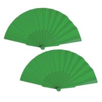 4x stuks spaanse Handwaaier groen 23 cm - thumbnail