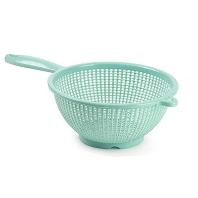 Plasticforte Keuken vergiet/zeef - kunststof - D24 x H11 cm - mintgroen