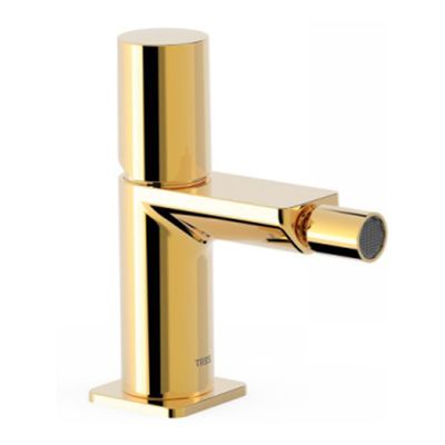 Bidetkraan Tres Loft | Opbouw | Mengkraan | 1-knop | Rond | 24k Goud glans