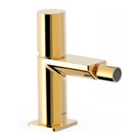 Bidetkraan Tres Loft | Opbouw | Mengkraan | 1-knop | Rond | 24k Goud glans