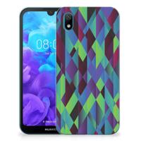 Huawei Y5 (2019) | TPU Hoesje | Abstract Green Blue