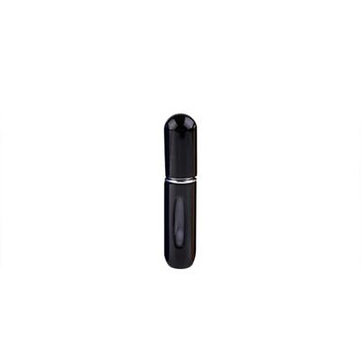 Draagbare mini aluminium hervulbare parfum fles spuiten lege cosmetische containers verstuiver capaciteit: 5 ml materiaal: metaal (zwart)