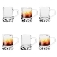 Glasmark Shotglaasjes/borrelglazen Mini Bierglas - transparant glas - 24x stuks - 25 ml