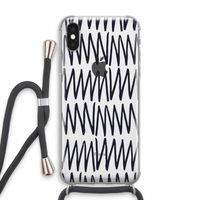 Marrakech Zigzag: iPhone X Transparant Hoesje met koord