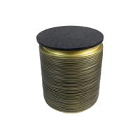 Bijzettafel Marmer - ø41x53 - Zwart/Goud