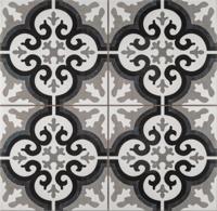 Vloertegel Cemento Decor Manisa Black 45x45