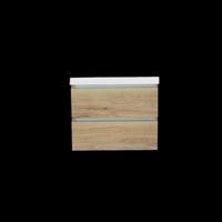 Onderkast Sanilux Trendline Met Greeplijst Aluminium 60x47x52 Cm Naturel Oak - thumbnail