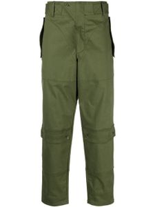 Moschino pantalon droit en coton à design multi-poches - Vert