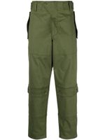 Moschino multi-pocket cotton straight trousers - Vert - thumbnail