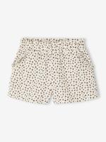 Short voor meisjes van katoengaas beige