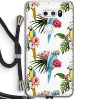 Kleurrijke papegaaien: LG V30 Transparant Hoesje met koord
